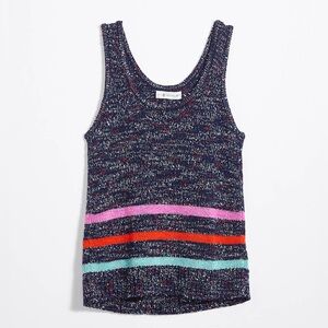 Lou & Grey for LOFT Multicolor Stripe Sleeveless Knit Sweater Tank Top Small NWT